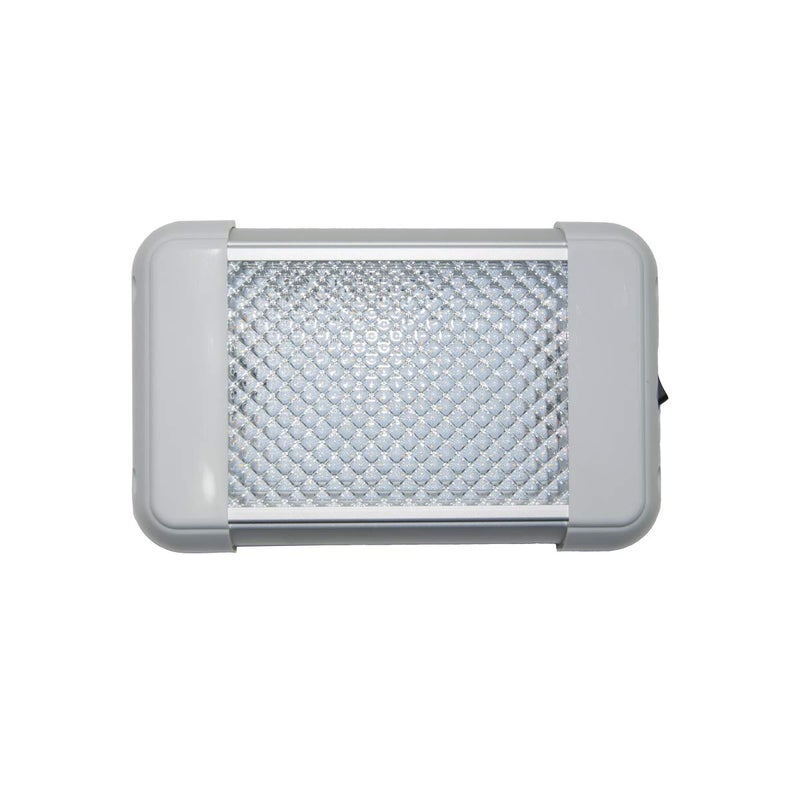 Raycharm LED Dome Light 6.3" x 3.9" Compact-Size 6000K Cool-White Even Diffused Beam, High Light-Output Low Ampere Draw, 12V-24V DC, On/Off Rocker Switch for Boat, Truck, RV & Utility Vehicles, 1-Pack - Image 2
